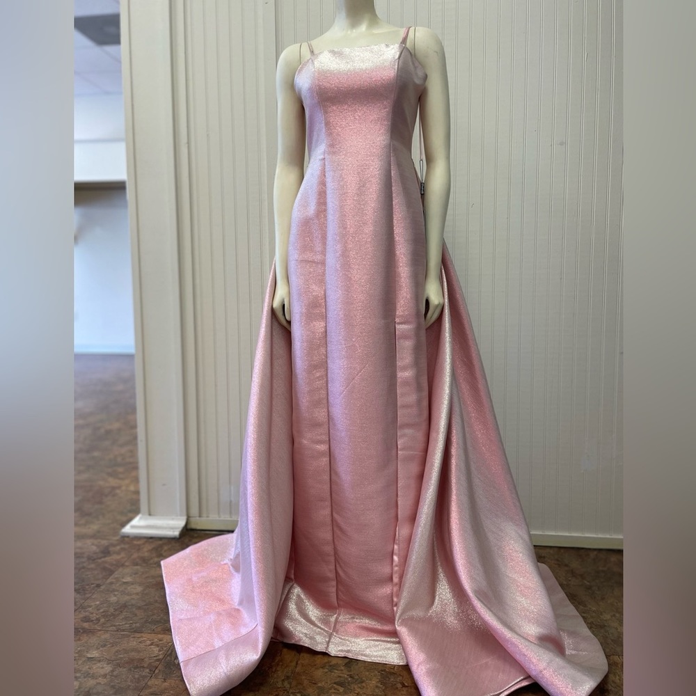 Cinderella Divine Size 6, Opal Pink with Shimmer. Long Dress with overskirt!